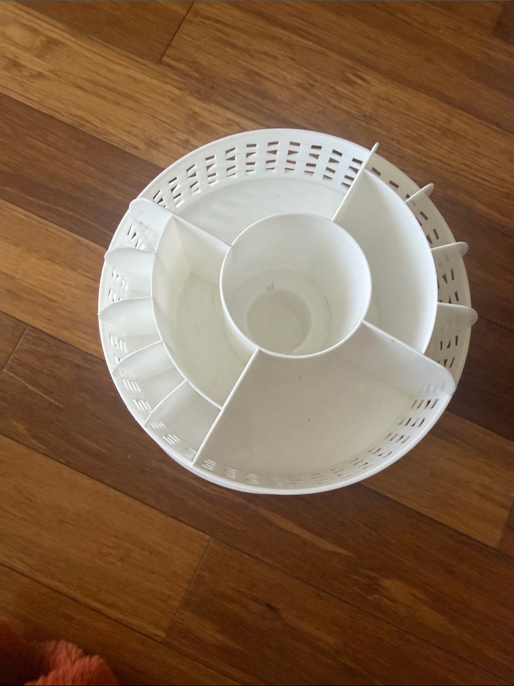 White Rotating Tiered Organizer - Stylish Home Accent - Picture 2 of 3